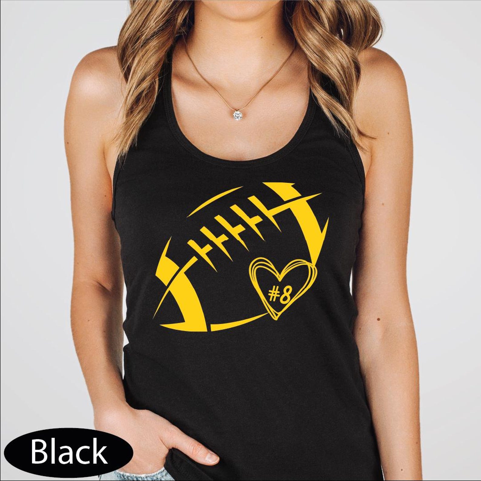 Custom Football Heart Tank Top, Football Mom CropTop, Game Day Mama Racerback Tanks