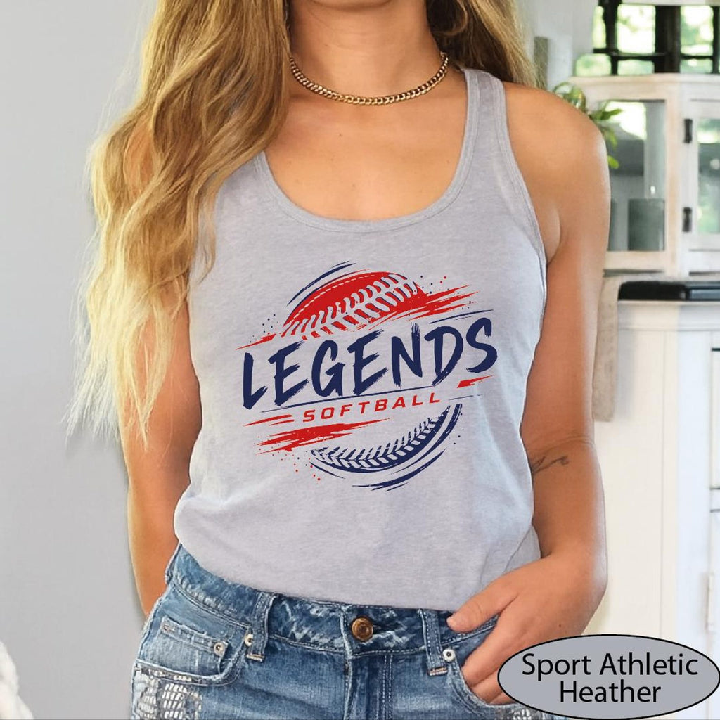 Custom Softball Mascot Tank Top, Softball School Spirit CropTop, Game Day Racerback Tanks