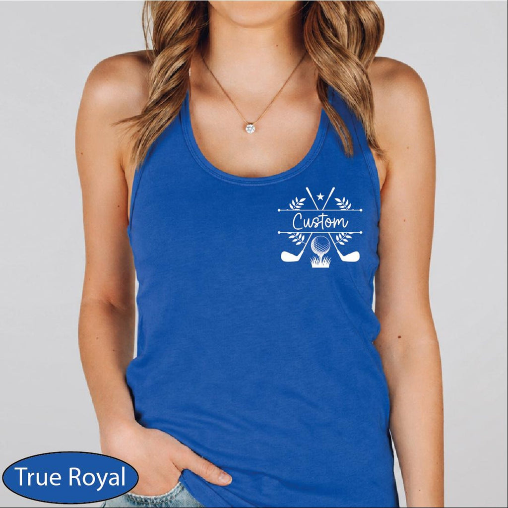 Custom Name Golf Tank Top, Personalized Golf Team CropTop, Customized Golfer Racerback Tanks