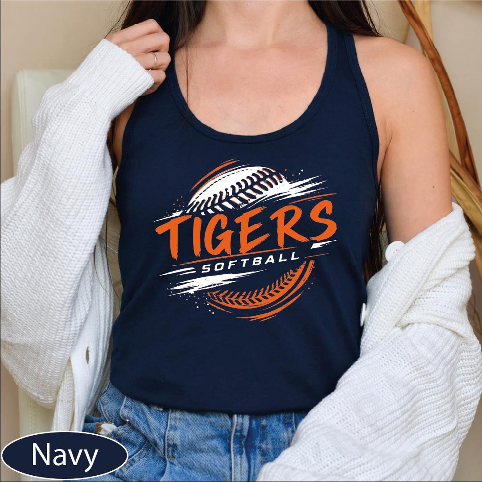 Custom Softball Mascot Tank Top, Softball School Spirit CropTop, Game Day Racerback Tanks