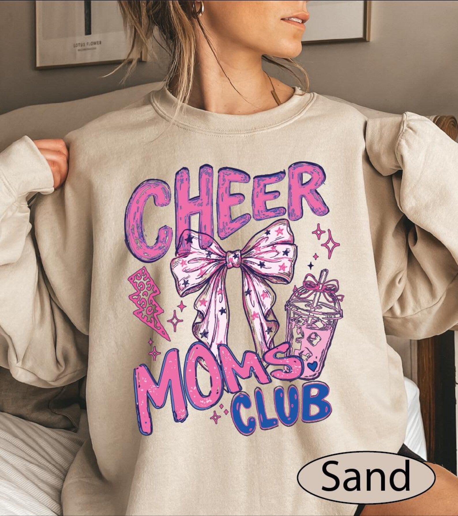 Cheer Moms Club Sweatshirt, Cheerleading Mama Sweater, Cheer Competition Hoodie