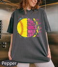 All The Pretty Girls Walk Like This Shirt, Softball Player Tshirt, Gameday Softball Tee
