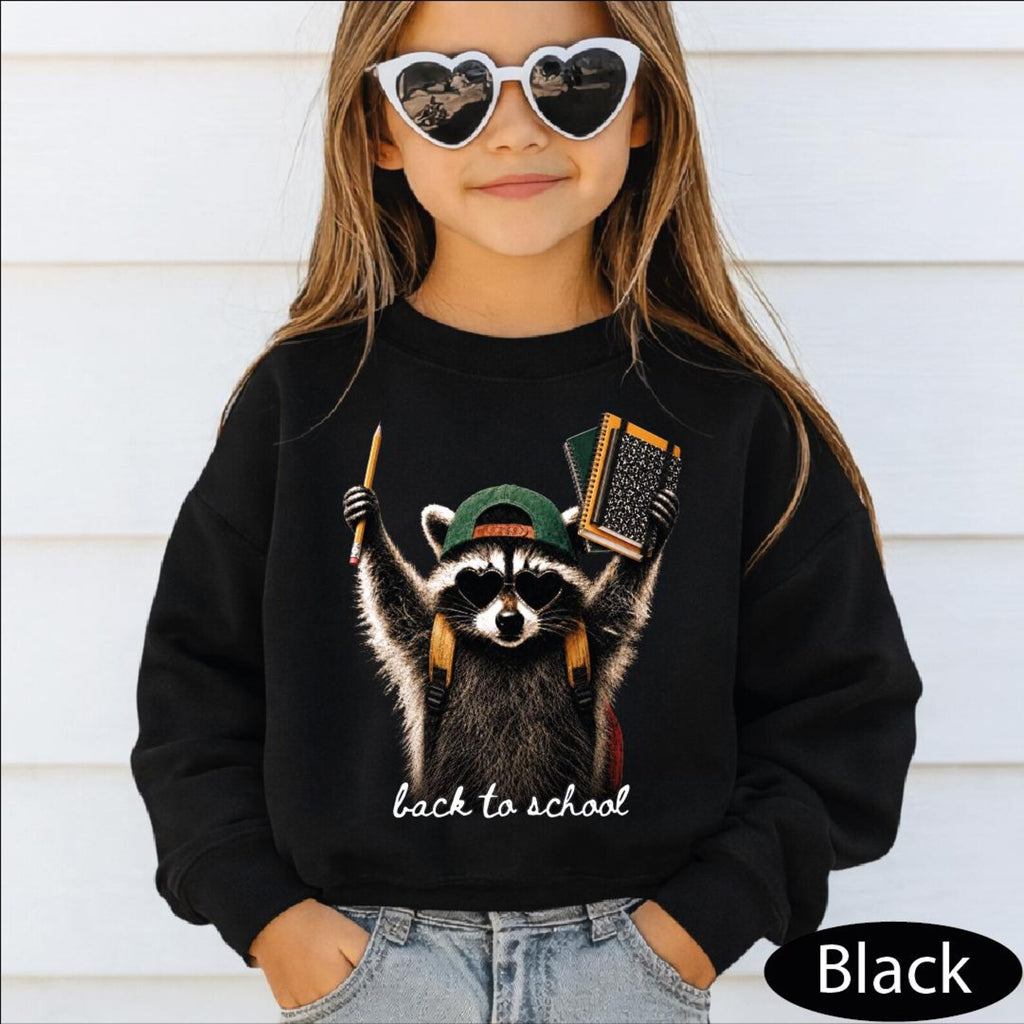 Back To School Racoon Sweatshirt, School Supplies Sweater, Funny Teacher Hoodie