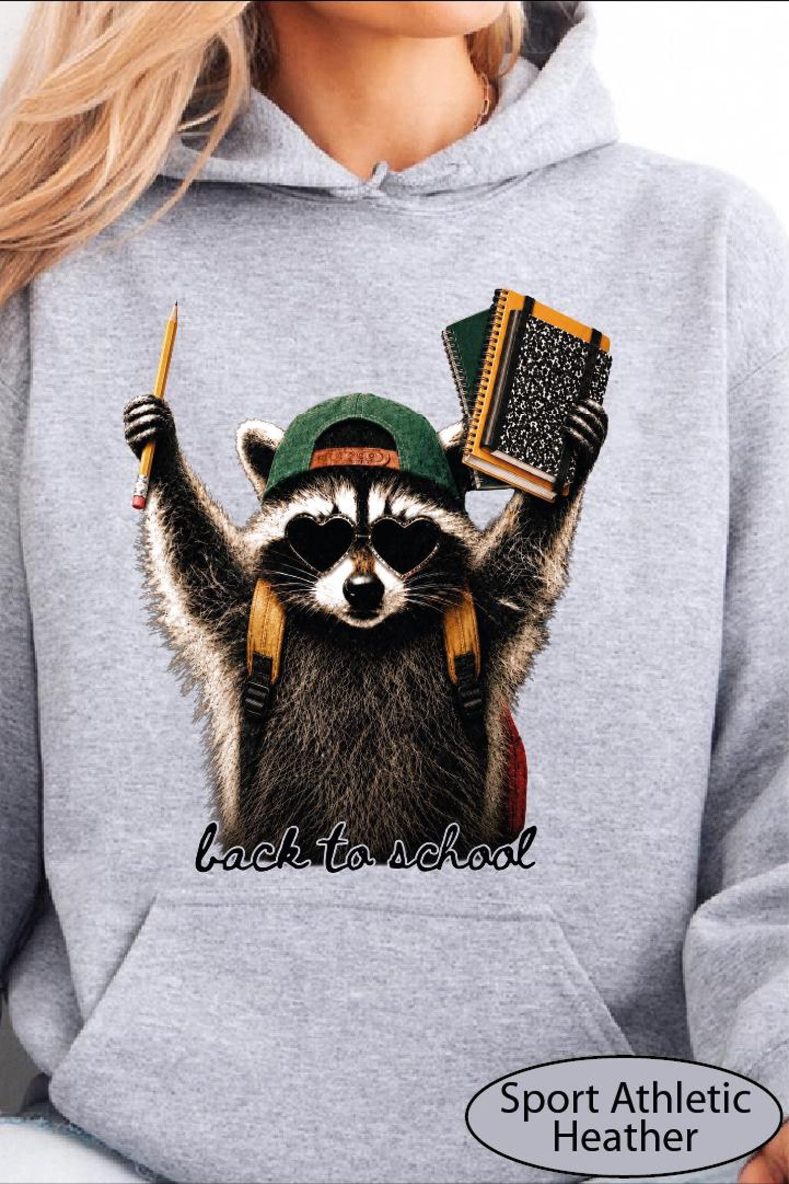 Back To School Racoon Sweatshirt, School Supplies Sweater, Funny Teacher Hoodie
