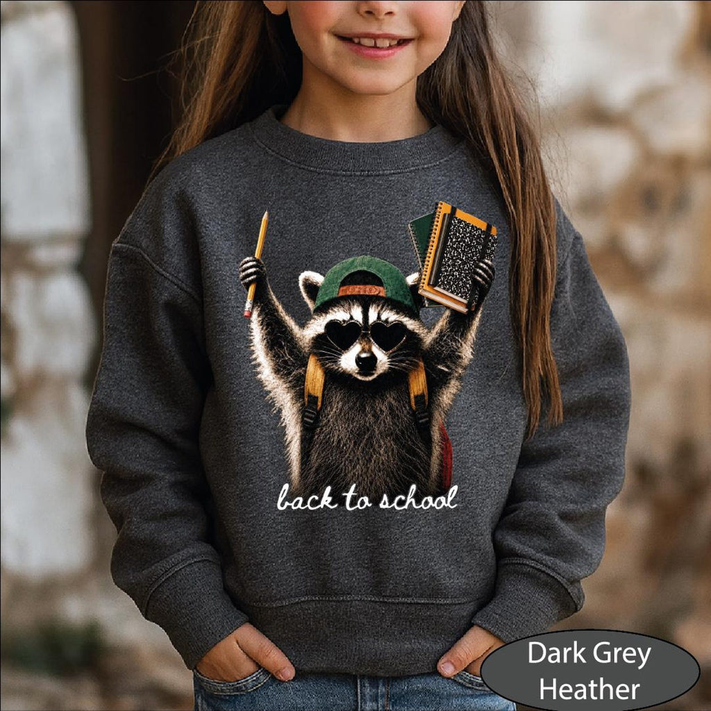 Back To School Racoon Sweatshirt, School Supplies Sweater, Funny Teacher Hoodie