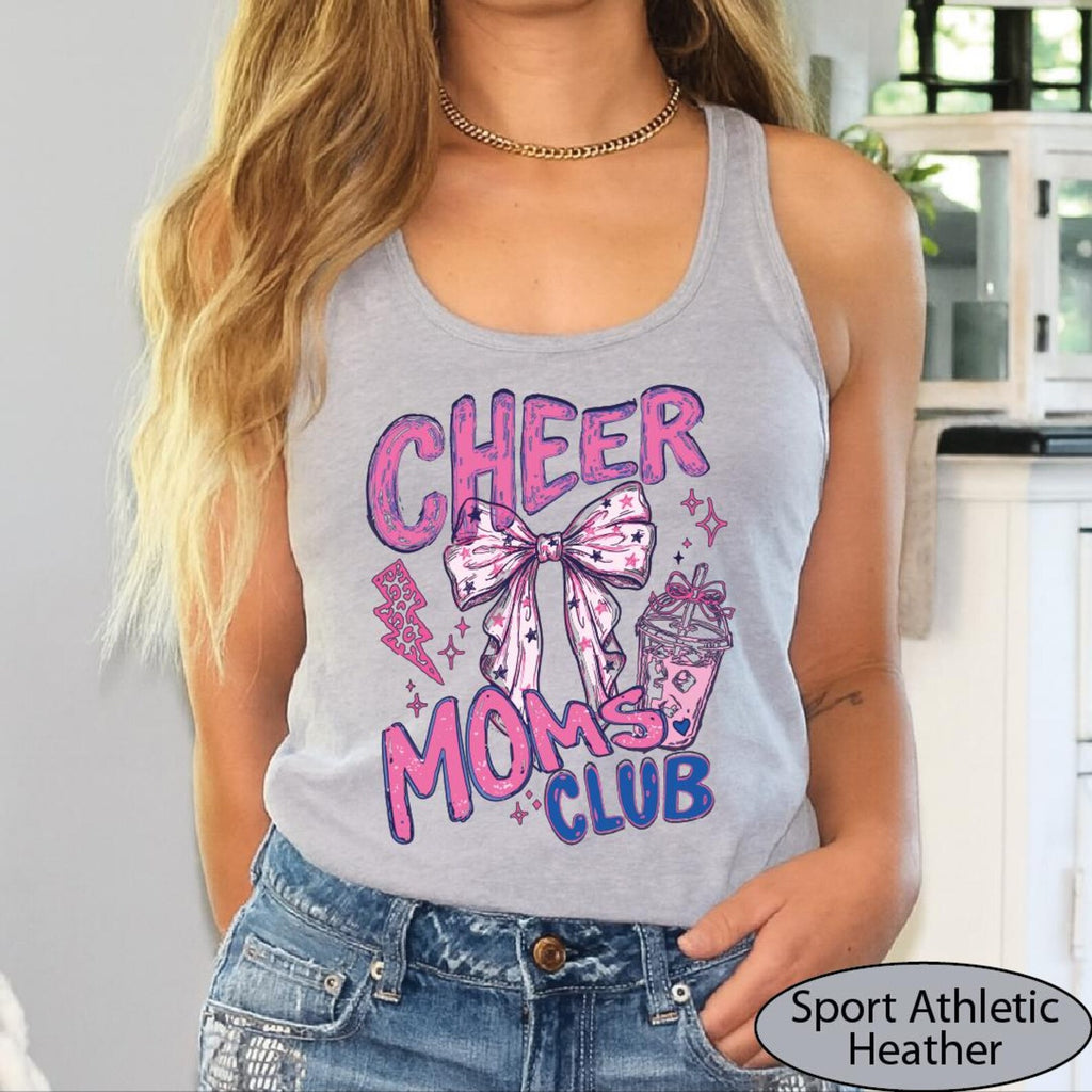 Cheer Moms Club Tank Top, Cheerleading Mama CropTop, Cheer Competition Racerback Tanks