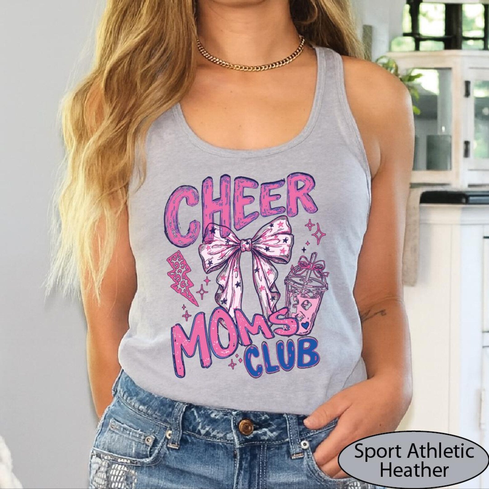 Cheer Moms Club Tank Top, Cheerleading Mama CropTop, Cheer Competition Racerback Tanks