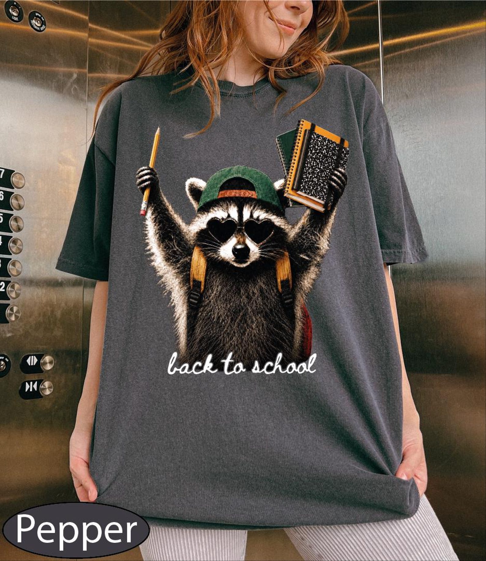 Back To School Racoon Shirt, School Supplies Tshirt, Comfort Colors Funny Teacher Tee